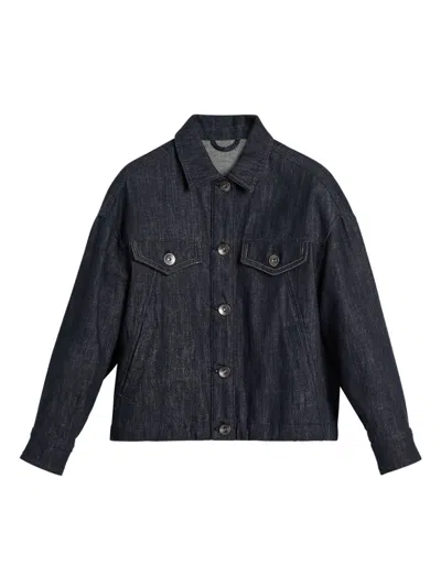 Brunello Cucinelli Kids' Denim Jacket In Blue