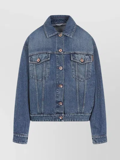 BRUNELLO CUCINELLI DENIM JACKET BUTTONED POCKETS