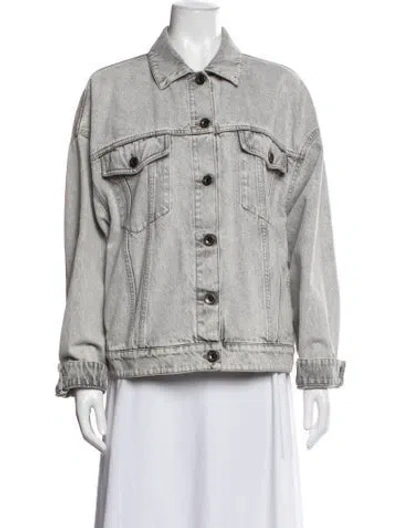 Pre-owned Brunello Cucinelli Denim Jacket In Gray