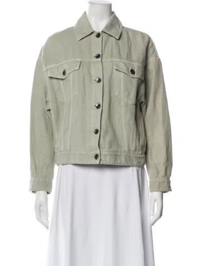 Pre-owned Brunello Cucinelli Denim Jacket In Green