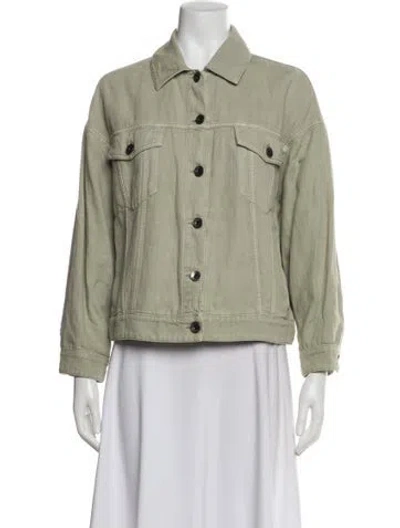 Pre-owned Brunello Cucinelli Denim Jacket In Green