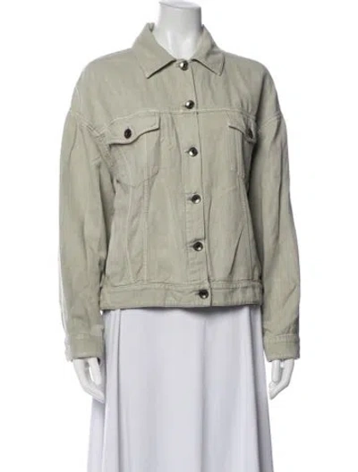 Pre-owned Brunello Cucinelli Denim Jacket In Green
