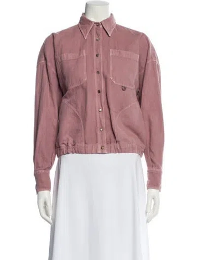 Pre-owned Brunello Cucinelli Denim Jacket In Pink