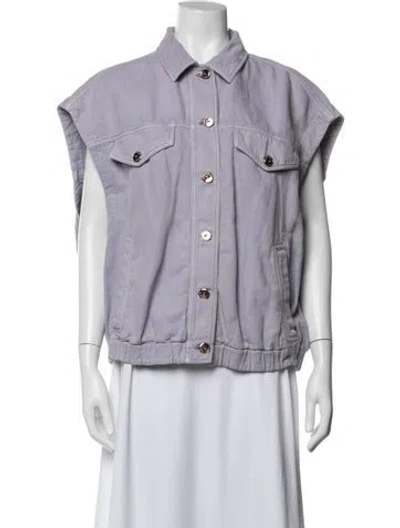 Pre-owned Brunello Cucinelli Denim Jacket In Purple