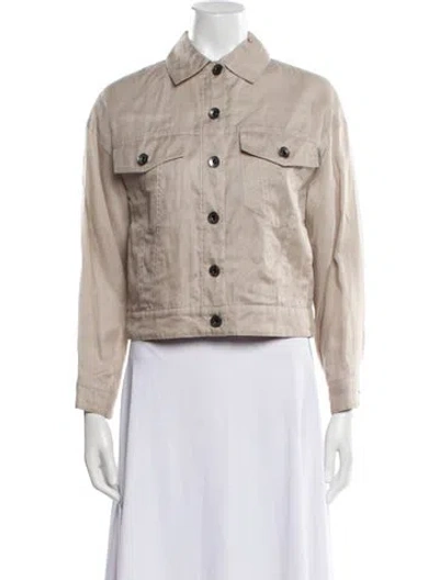 Pre-owned Brunello Cucinelli Denim Jacket W/ Tags In Neutral