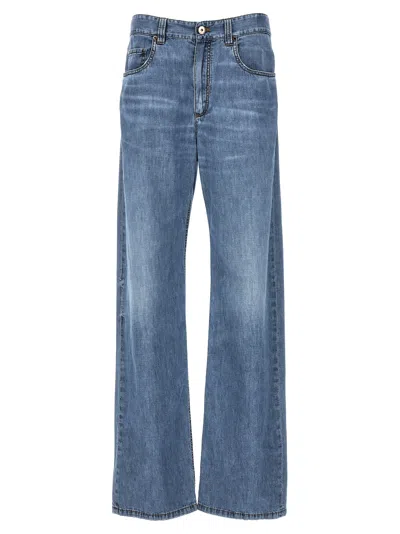 Brunello Cucinelli Denim Jeans In Blu Vintage
