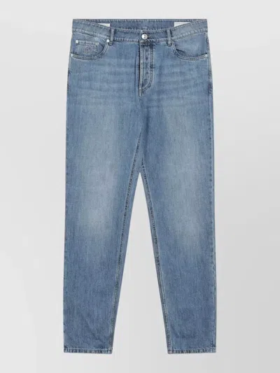 Brunello Cucinelli Traditional-fit Five-pocket Jeans In Light Blue Denim