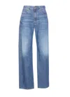 Brunello Cucinelli 'boyfriend' Blue Five Pocket Jeans With Faded Effect In Blue
