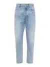 Brunello Cucinelli Stonewashed Cotton Denim Jeans In Lavado Claro
