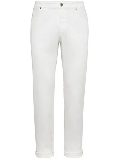 Brunello Cucinelli Skinny Denim Jeans In White