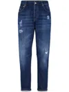 Brunello Cucinelli Distressed Denim Jeans Tears In Blue