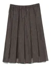 Brunello Cucinelli Women Denim Midi Skirt In Gray