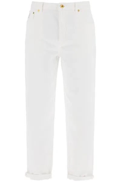 Brunello Cucinelli Men's Overdyed Denim Jeans | Classic Five-pocket Design | Regular Fit | White