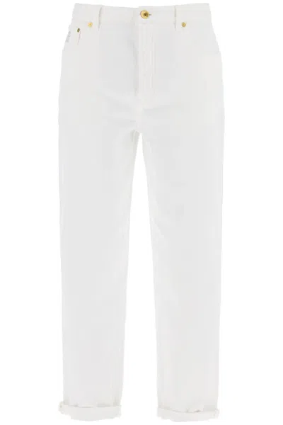 Brunello Cucinelli Men's White Overdyed Denim Jeans