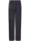 Brunello Cucinelli Straight Leg Trousers With Contrast Stitching In Blue