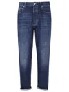 Brunello Cucinelli Rolled Cuff Denim Jeans In Blue