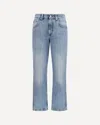 Brunello Cucinelli Logo Patch Mid-rise Straight-fit Jeans In Blue