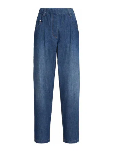 Brunello Cucinelli Straight Denim Pants In Blue