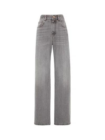 Brunello Cucinelli Denim Pants Blue Grey