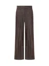 Brunello Cucinelli High-rise Cotton Tapered Pants In Brown