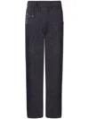 Brunello Cucinelli Straight Leg Trousers With Contrast Stitching In Blue