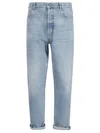 Brunello Cucinelli Men's Slim Light-wash Denim Jeans In Denim Chiaro Old