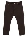 Brunello Cucinelli Rolled Cuffs Five-pocket Belt Loops Trousers In Brown