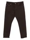 Brunello Cucinelli Rolled Cuffs Five-pocket Belt Loops Trousers In Brown