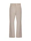 Brunello Cucinelli Denim Pants In Warm White