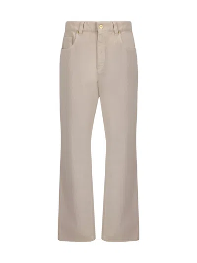 Brunello Cucinelli Denim Pants In Warm White