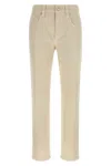 Brunello Cucinelli Denim Trousers With Belt Loops And Pockets In White