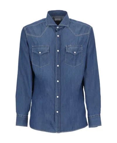 BRUNELLO CUCINELLI BRUNELLO CUCINELLI BUTTONED LONG-SLEEVED SHIRT