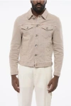 Brunello Cucinelli Lightweight Denim Jacket In Brown