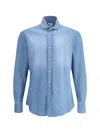 Brunello Cucinelli Denim Shirt In Blue
