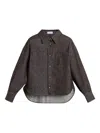 Brunello Cucinelli Denim Shirt In Brown