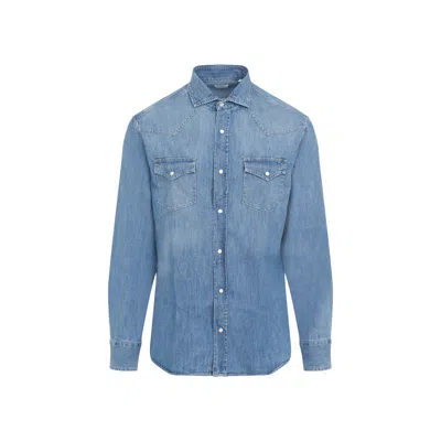 BRUNELLO CUCINELLI BRUNELLO CUCINELLI DENIM SHIRT MEN