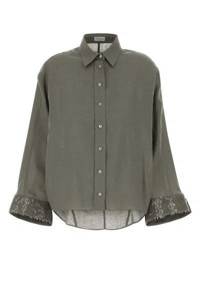 Brunello Cucinelli Denim Shirt In Multi