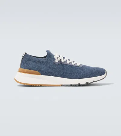 Brunello Cucinelli Denim Sneakers In J04+7665