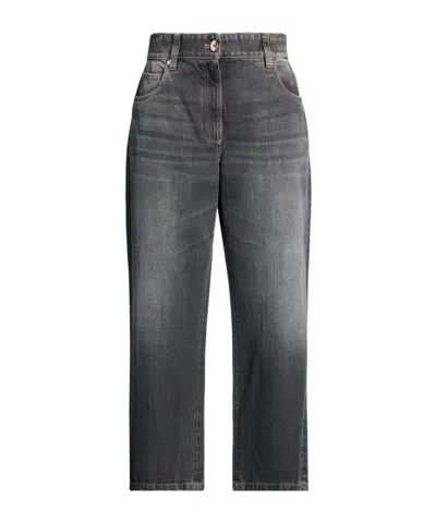 Brunello Cucinelli Denim Trousers In Multi