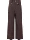 Brunello Cucinelli Denim Trousers In Brown