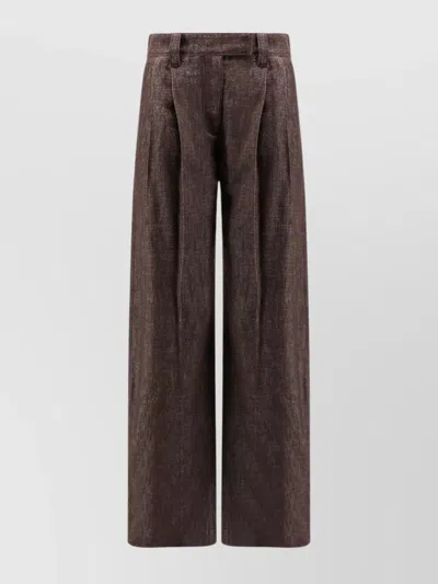 BRUNELLO CUCINELLI DENIM TROUSERS FEATURING LUREX PROFILE