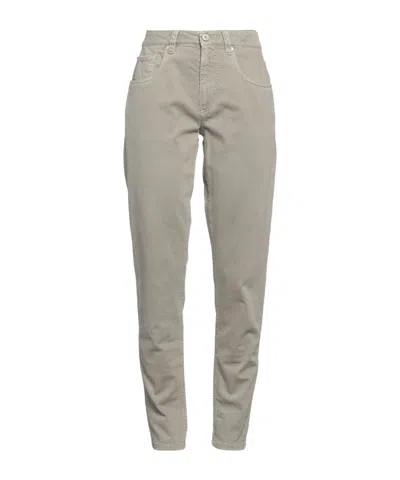 Brunello Cucinelli Denim Trousers In Gray