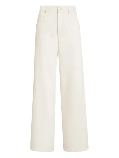 Brunello Cucinelli Denim Trousers In White