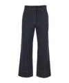 Brunello Cucinelli Blue Jeans With Wide Leg And Contrasting Stitching In Denim Woman