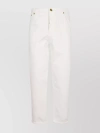 Brunello Cucinelli Logo-embroidered Tapered Cotton Jeans In White