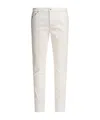 Brunello Cucinelli Logo-embroidered Tapered Cotton Jeans In White