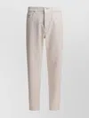 Brunello Cucinelli Denim Trousers With Pockets And Loops In Neutral