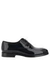 Brunello Cucinelli Patent Leather Laced Shoes In Black