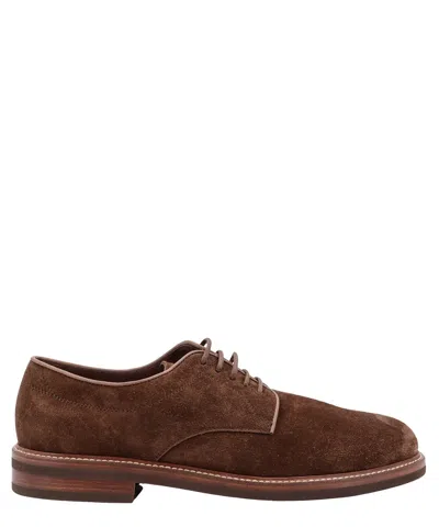 Brunello Cucinelli Derby Shoes In Brown