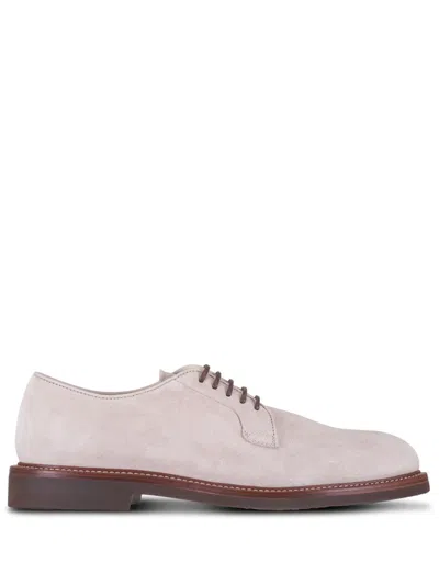 Brunello Cucinelli Derby Shoes In Neutral